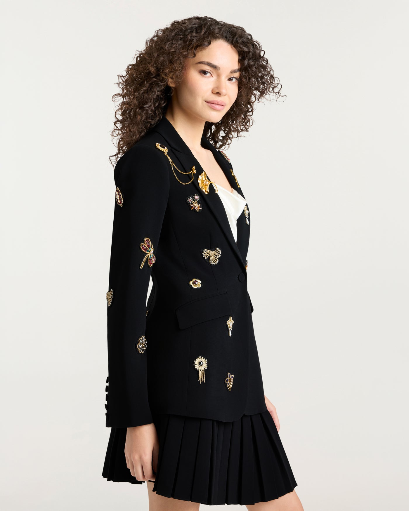 Gold Brooches Cheyenne Blazer – Cinq à Sept