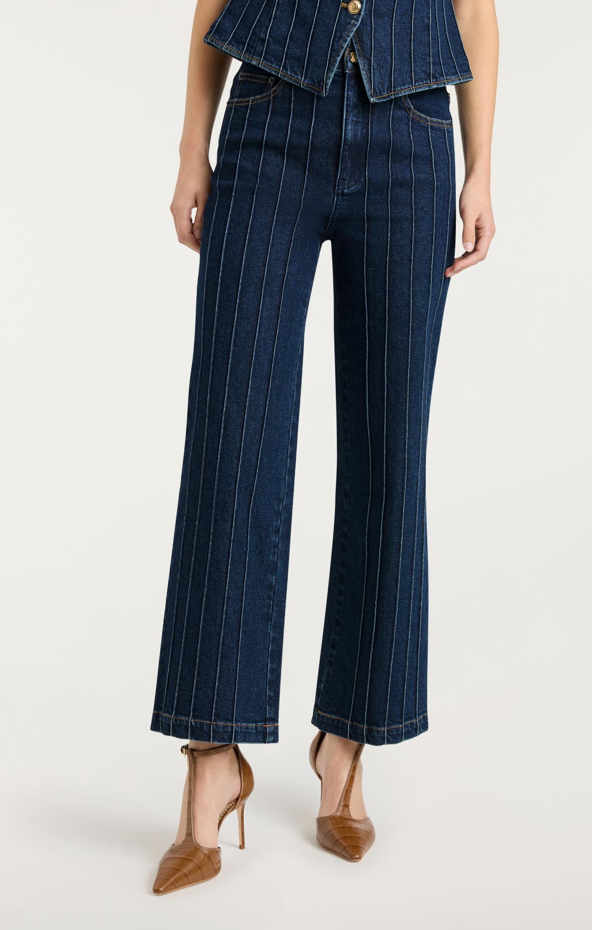 Denim Pintuck Camen Pant