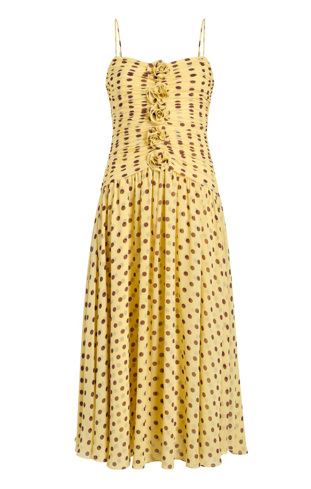 Cinq à Sept Camille Midi Dress - Lemon Puff