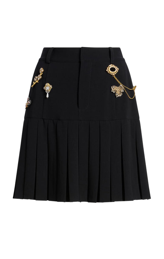 Gold Brooches Mini Bane Skirt