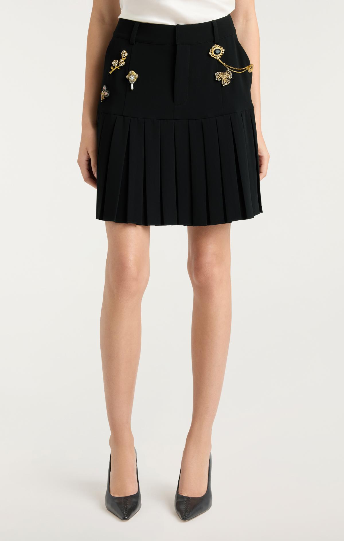 Gold Brooches Mini Bane Skirt – Cinq à Sept