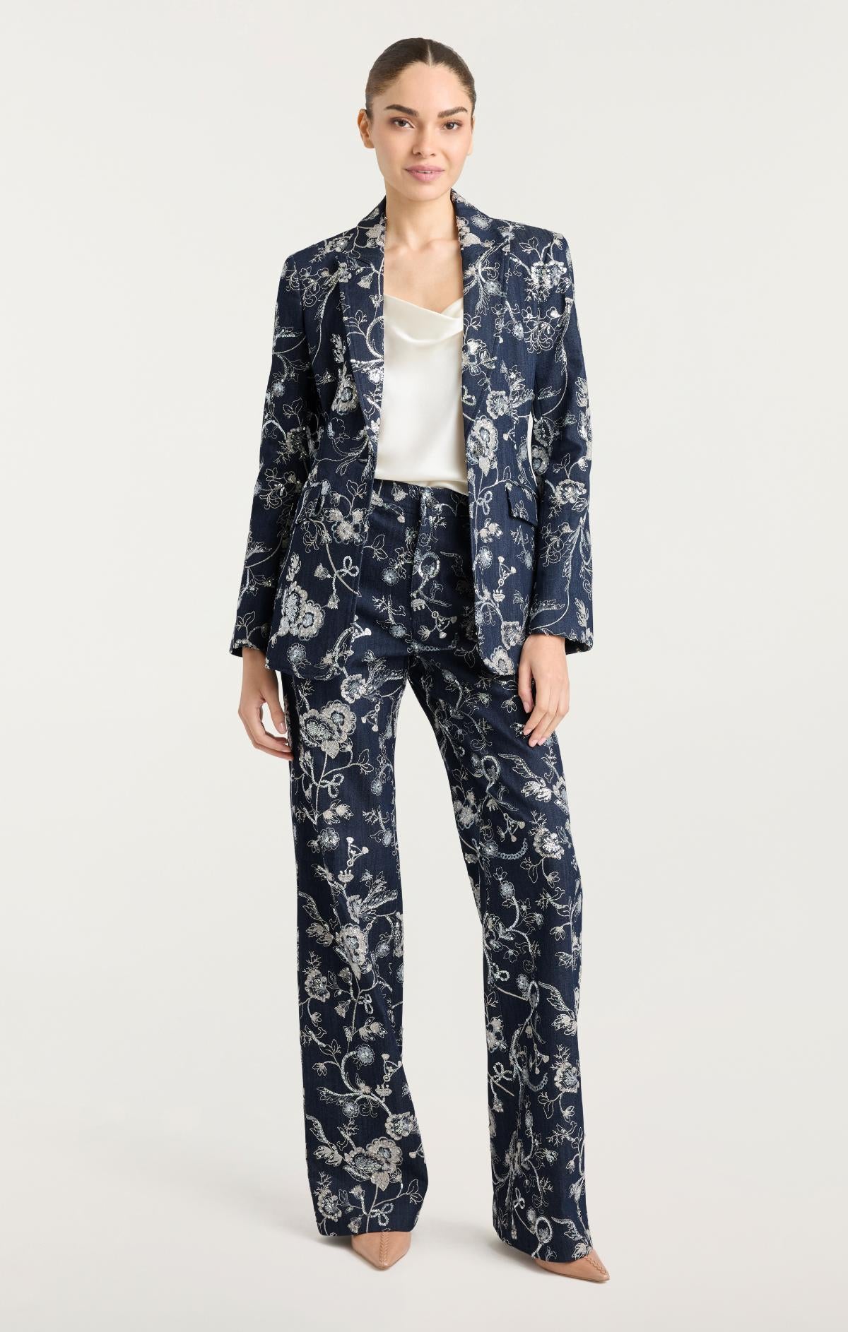Garden Embroidered Cheyenne Jean Blazer