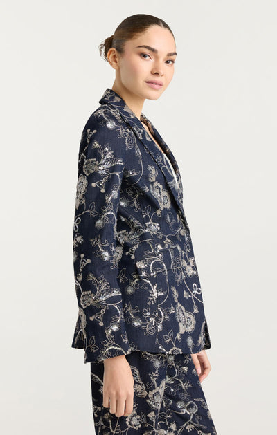 Garden Embroidered Cheyenne Jean Blazer