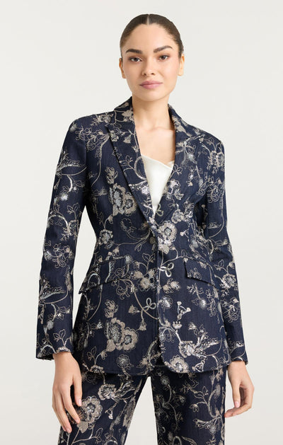Garden Embroidered Cheyenne Jean Blazer