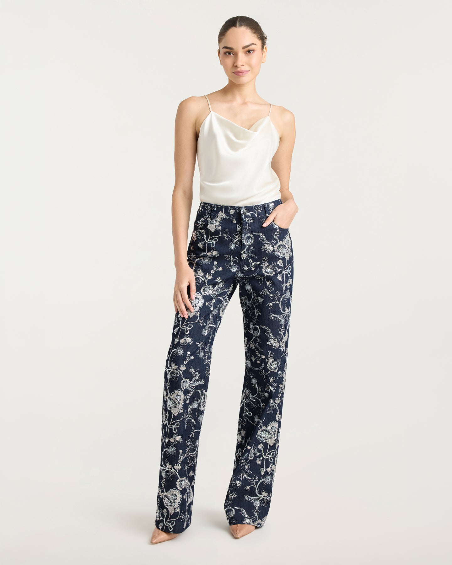 Garden Embroidered Nolita Jeans