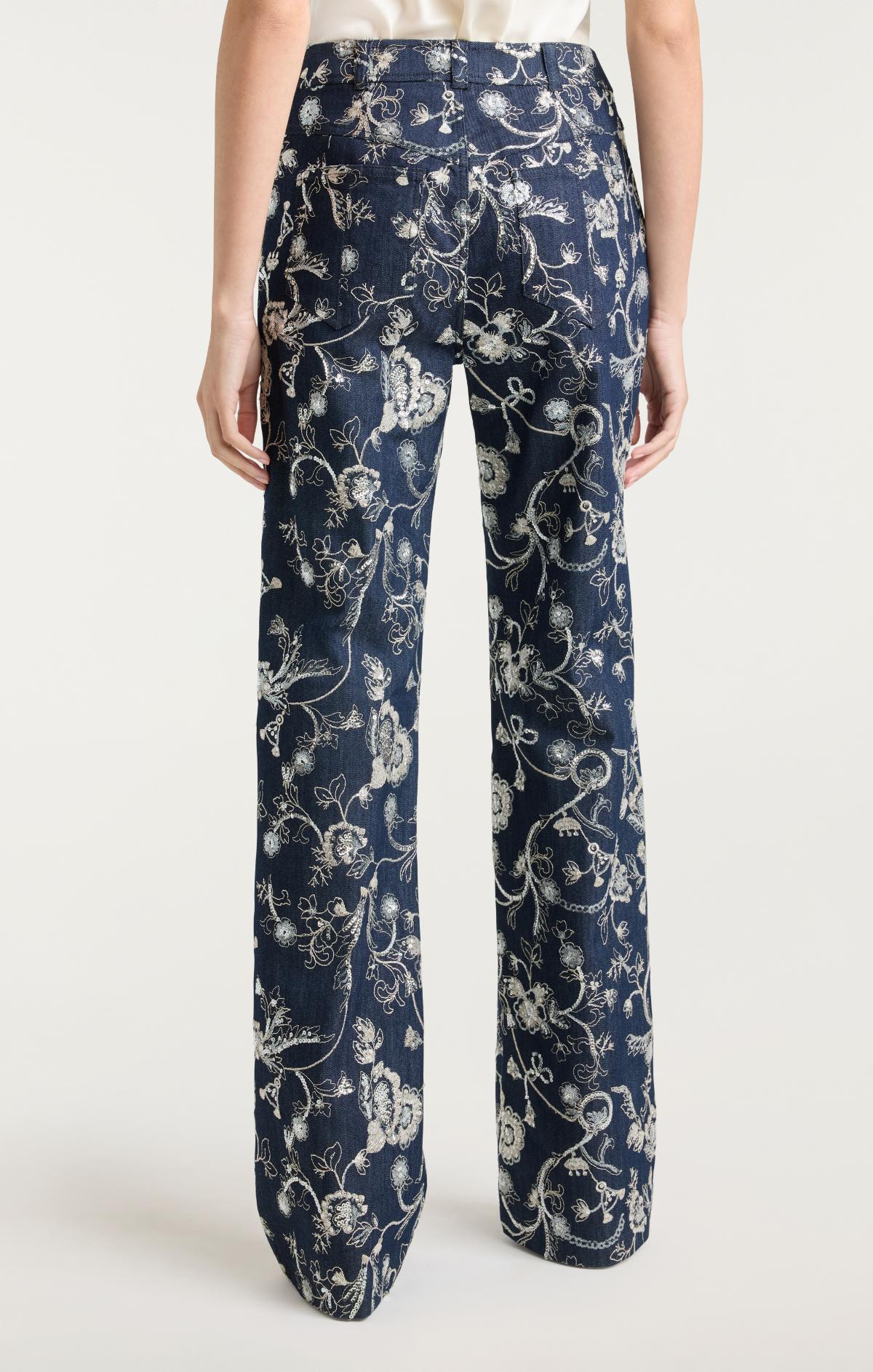 Garden Embroidered Nolita Jeans