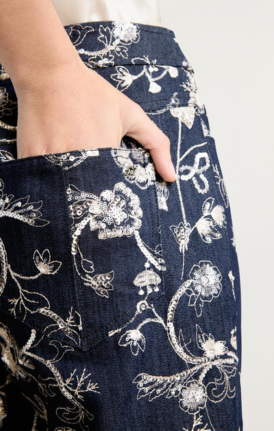 Garden Embroidered Nolita Jeans