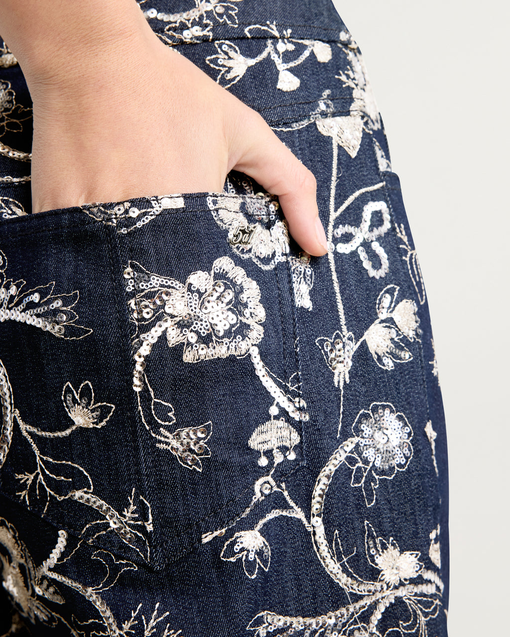 Garden Embroidered Nolita Jeans