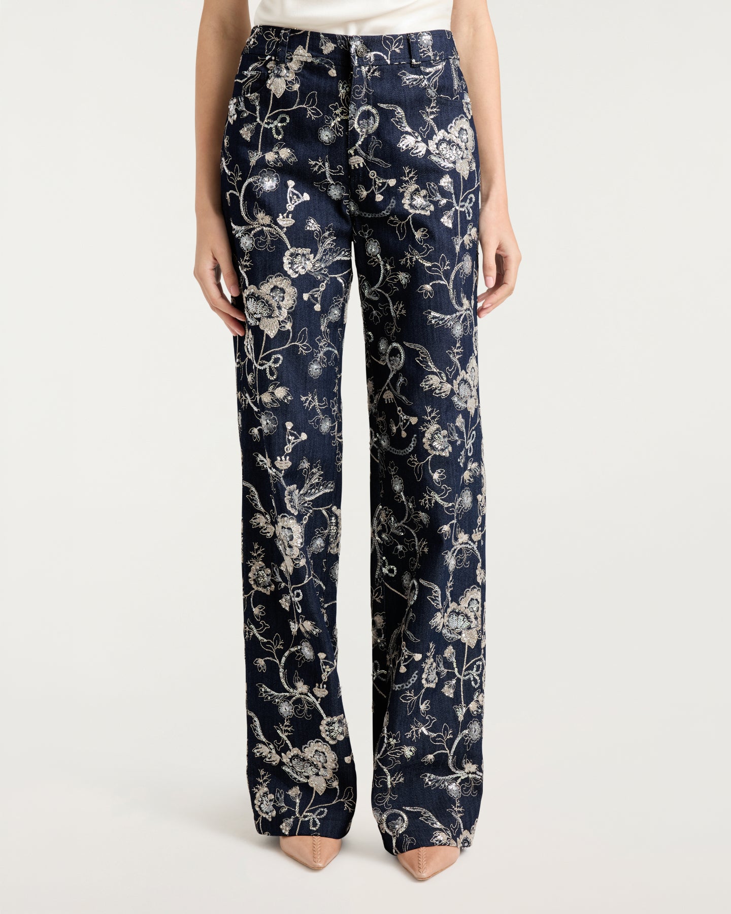 Garden Embroidered Nolita Jeans