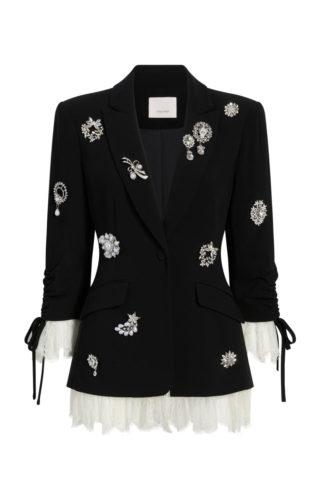Crystal Brooch Roxie Blazer – Cinq à Sept