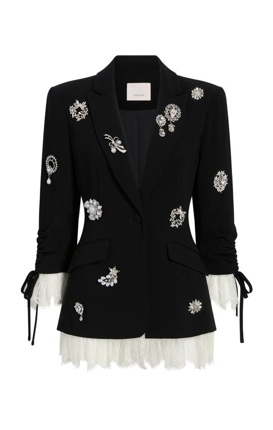 Crystal Brooch Roxie Blazer