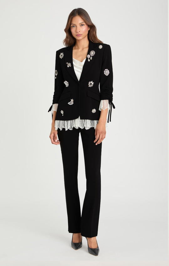 Crystal Brooch Roxie Blazer