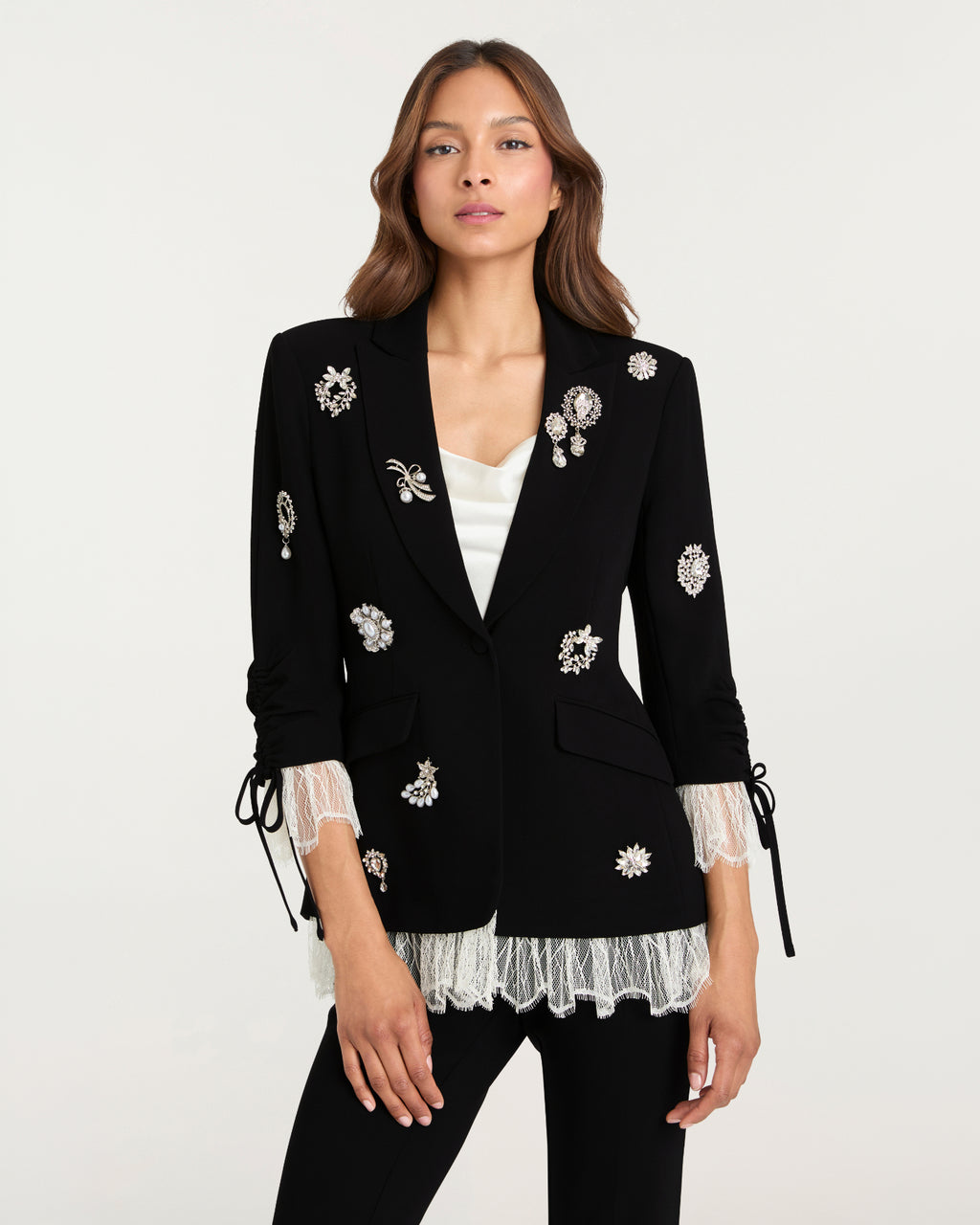 Crystal Brooch Roxie Blazer