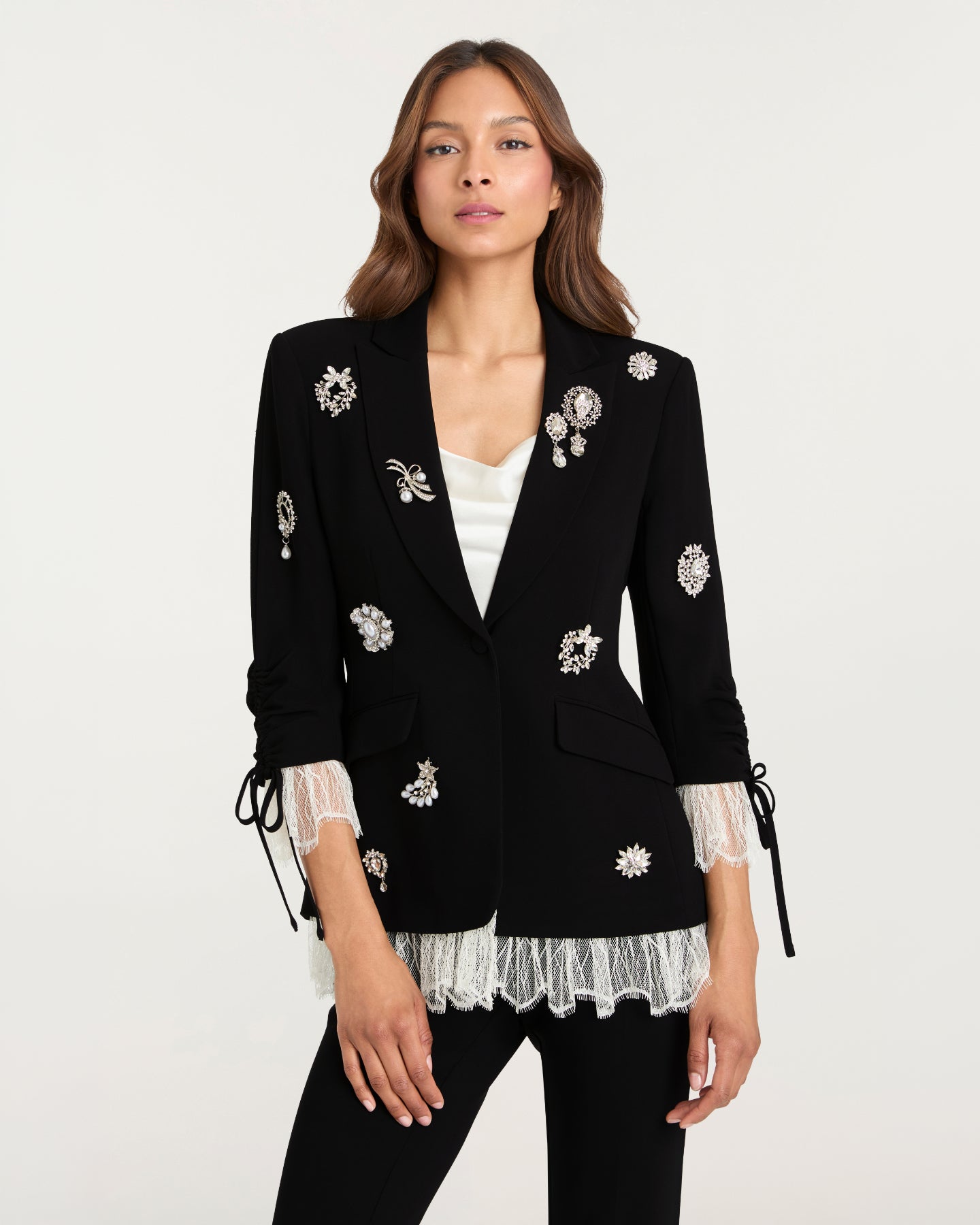 Crystal Brooch Roxie Blazer