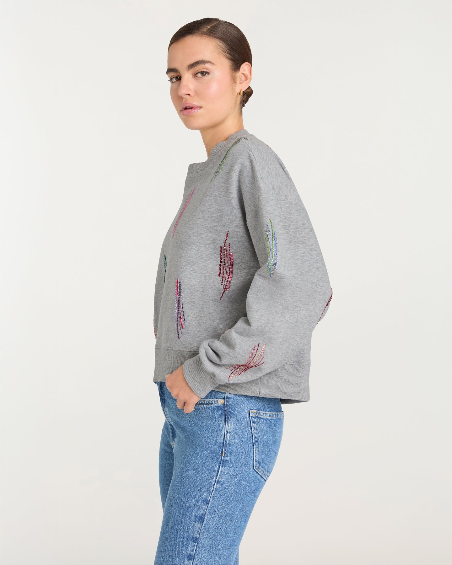 Paillette Whirl Brandy Pullover