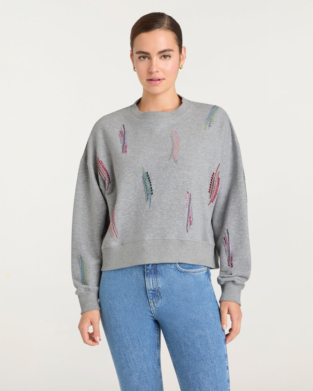 Paillette Whirl Brandy Pullover