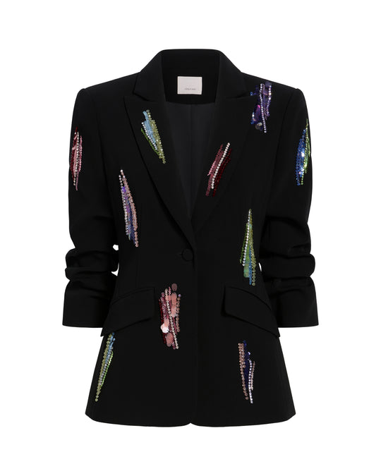 Paillette Whirl Scrunched Cheyenne Blazer