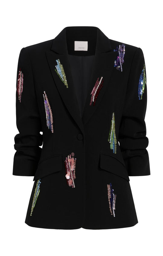 Paillette Whirl Scrunched Cheyenne Blazer