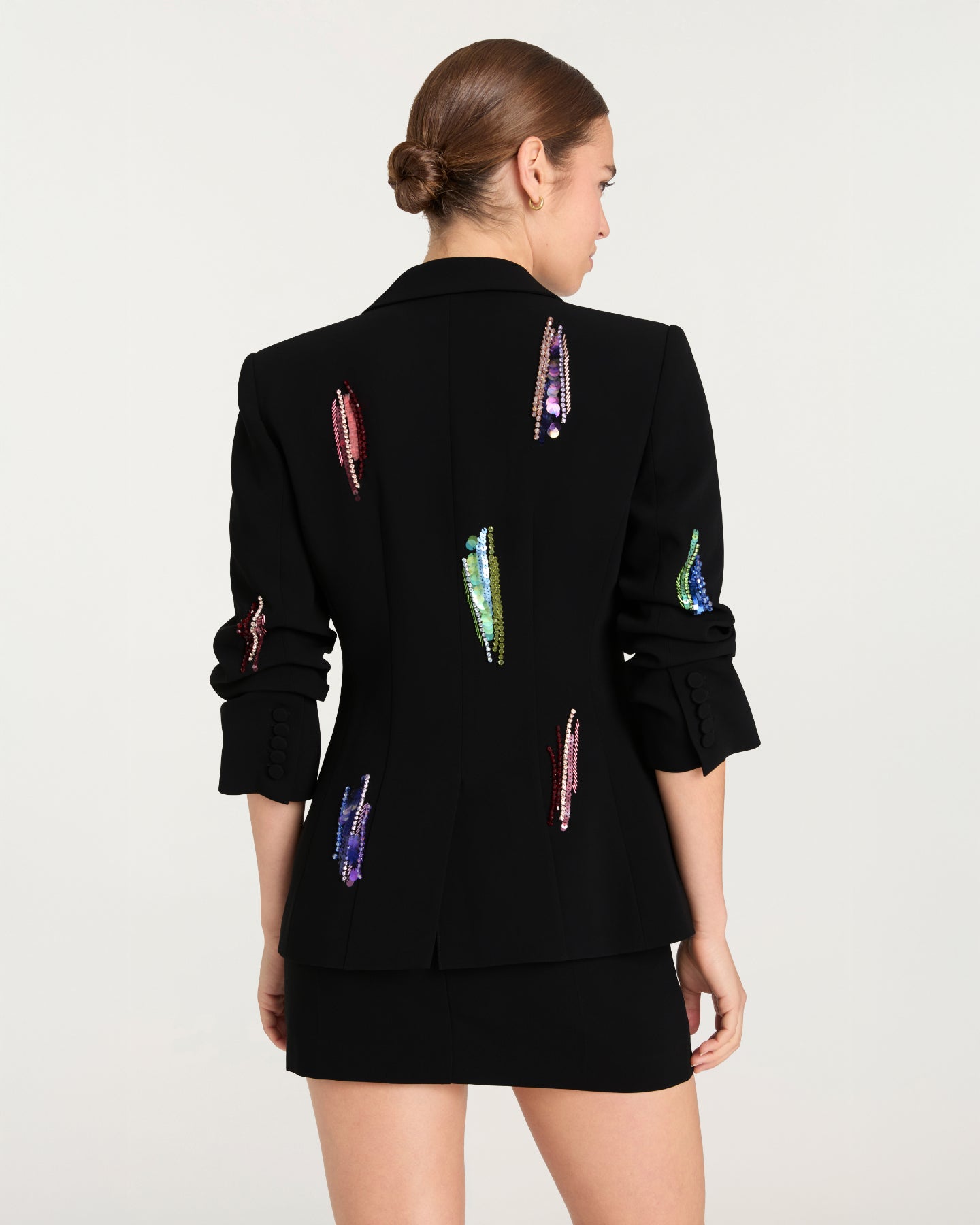 Paillette Whirl Scrunched Cheyenne Blazer