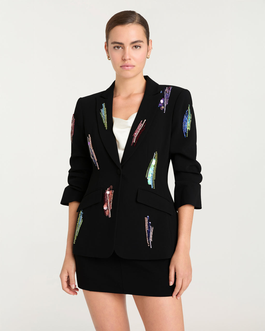 Paillette Whirl Scrunched Cheyenne Blazer