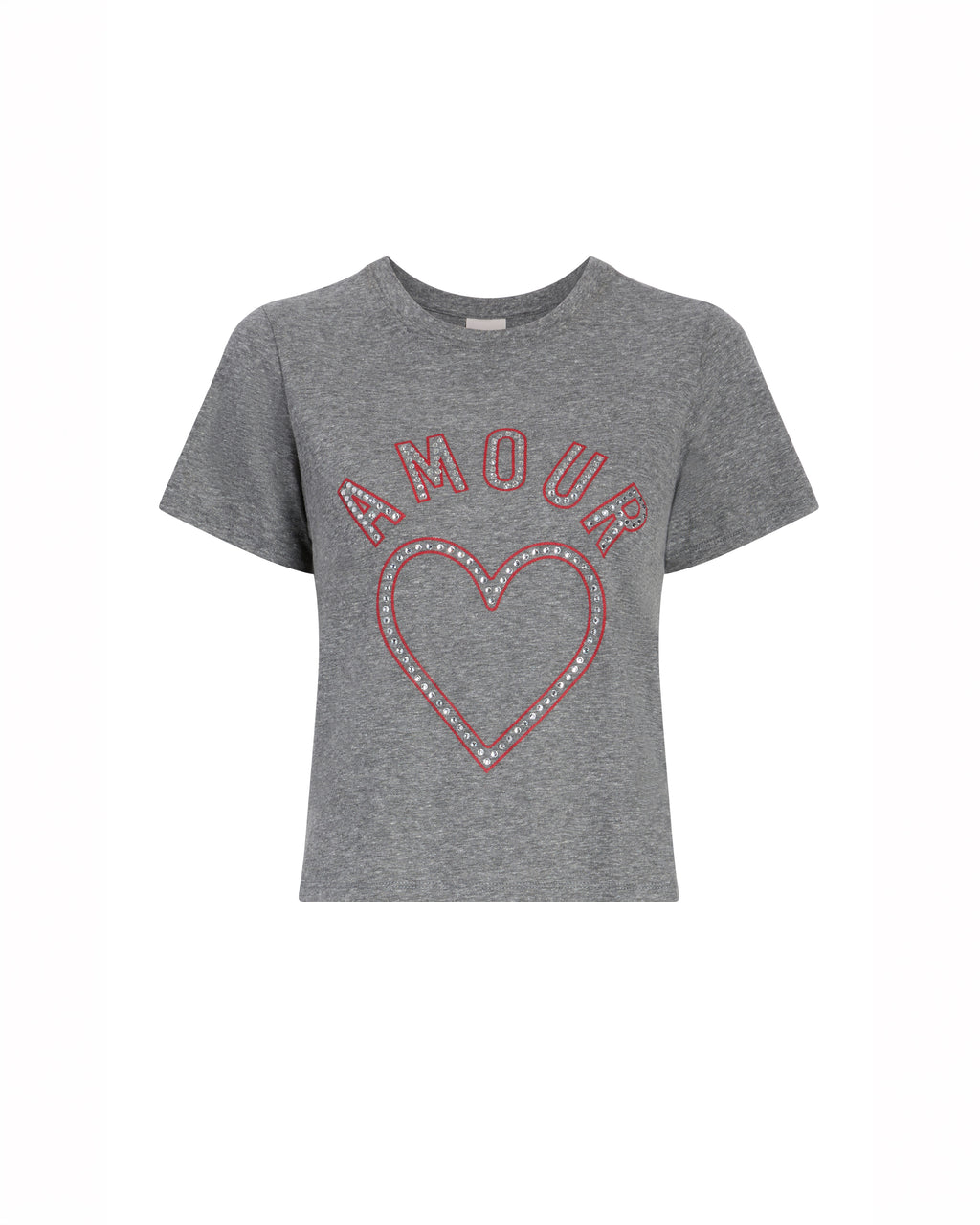 Crystal Amour Heart Shrunken Tee