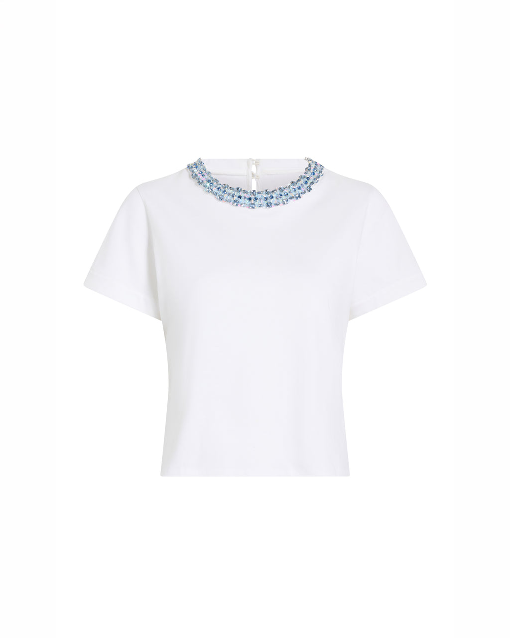 Rhinestone Border Shrunken Tee