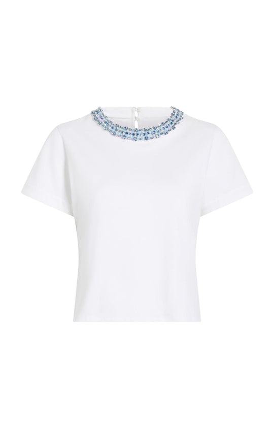 Rhinestone Border Shrunken Tee