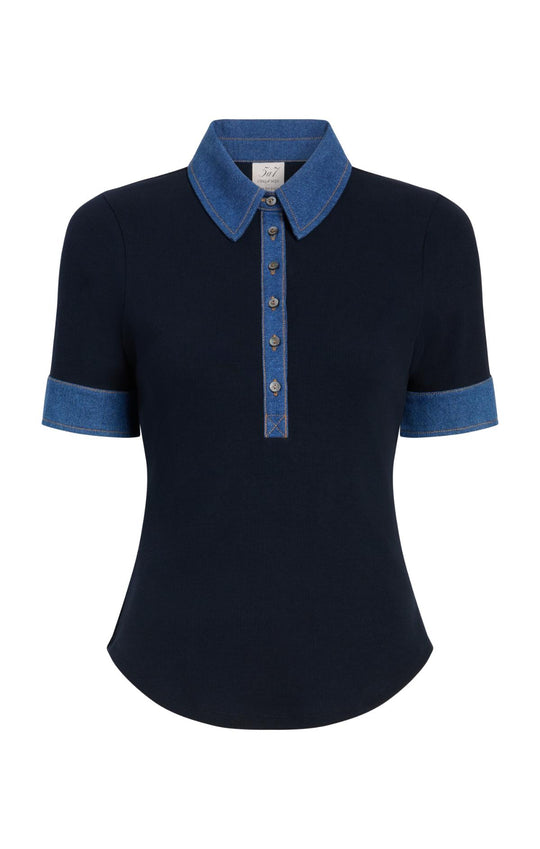 Jean Combo Short Sleeve Jaden Top