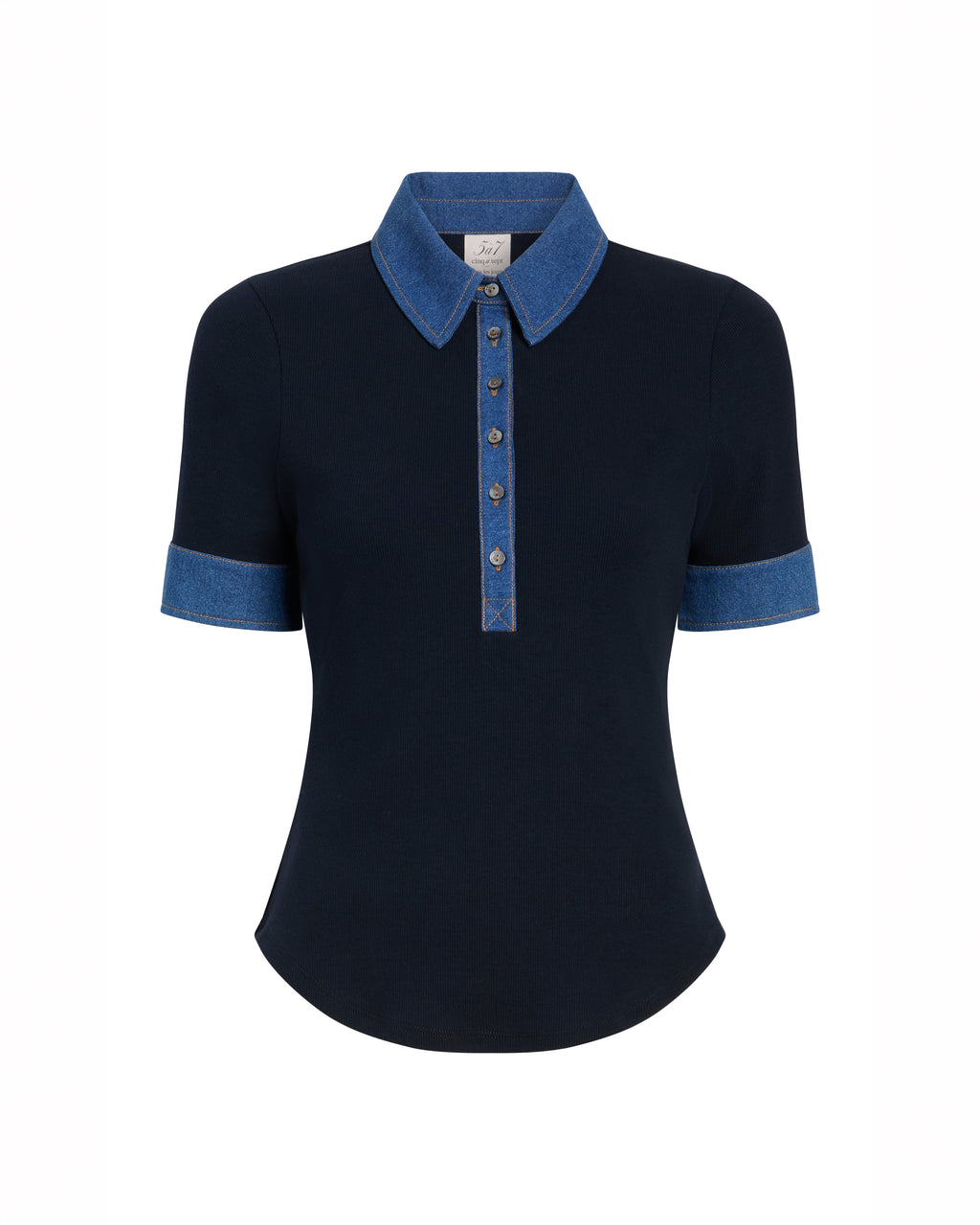 Jean Combo Short Sleeve Jaden Top