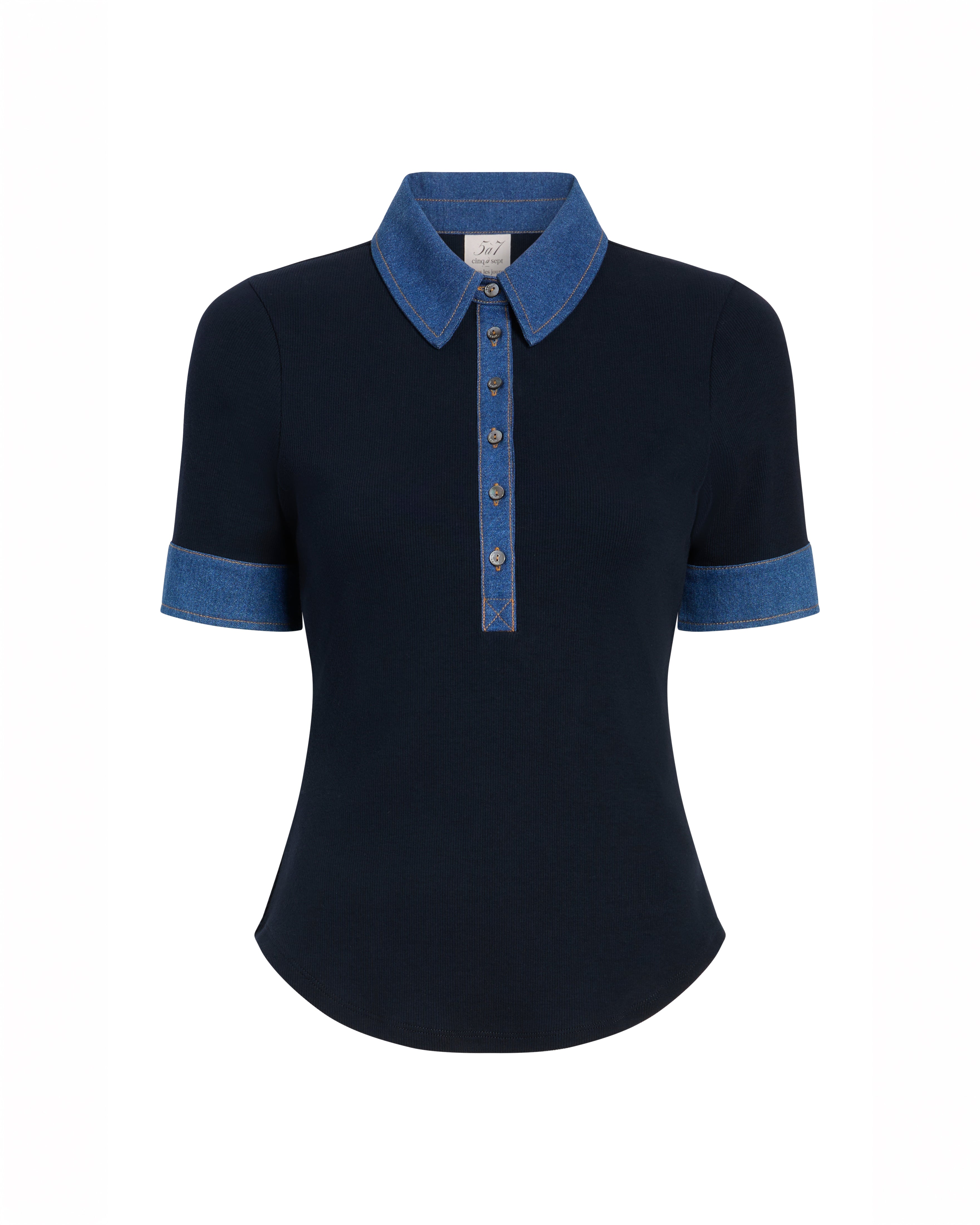 Jean Combo Short Sleeve Jaden Top