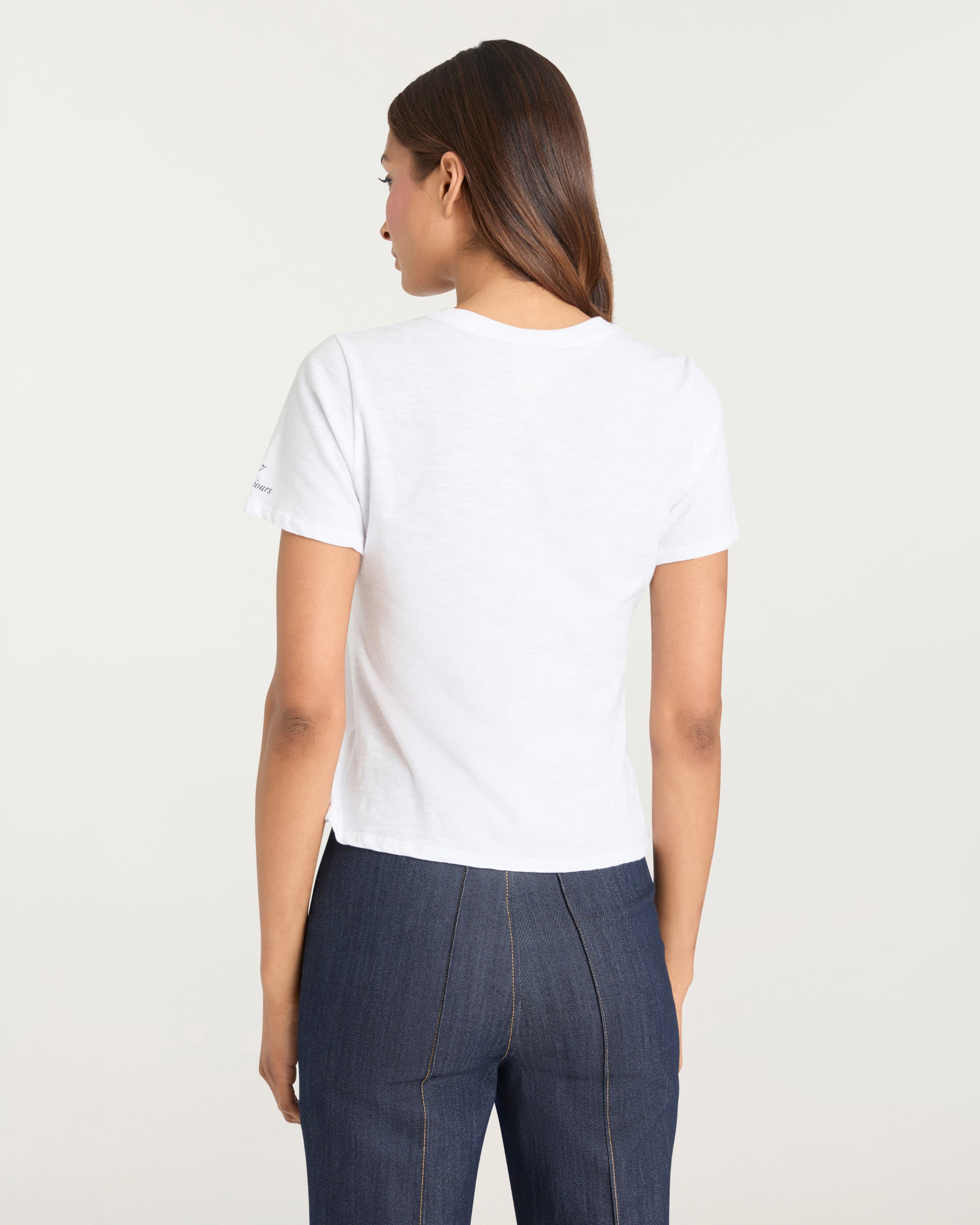 Rhinestone Paris Doodle Shrunken Tee