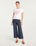 Rhinestone Doodle Heart Shrunken Tee