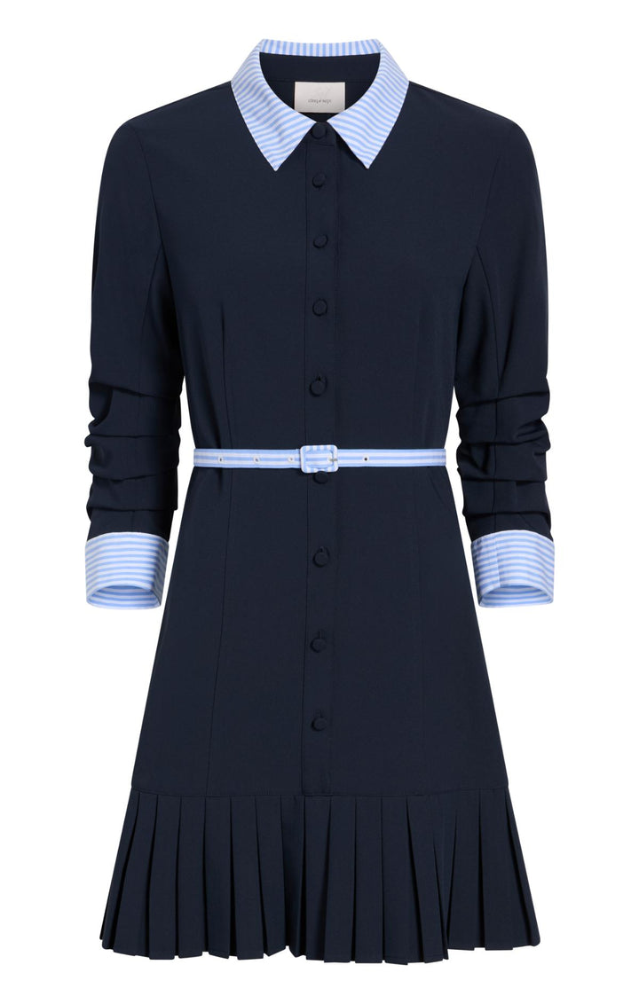 Cinq à Sept Luci Stripe Shirting Mini Dress