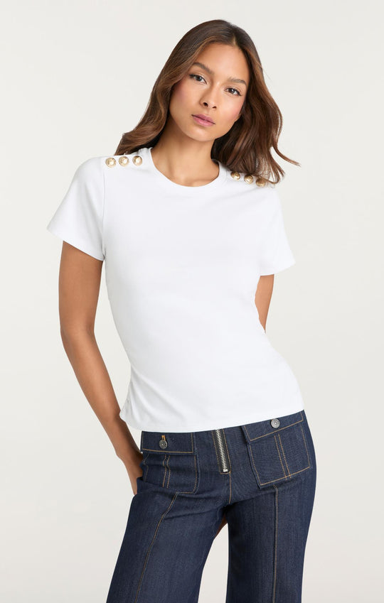T-shirt Girocollo A V Cinq A Sept Nera Taglia XS – 100% Cotone – Nuova Con Etichette - Foto 3