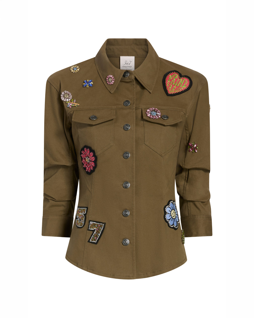 Retro Love Patches Scrunched Canyon Jacket