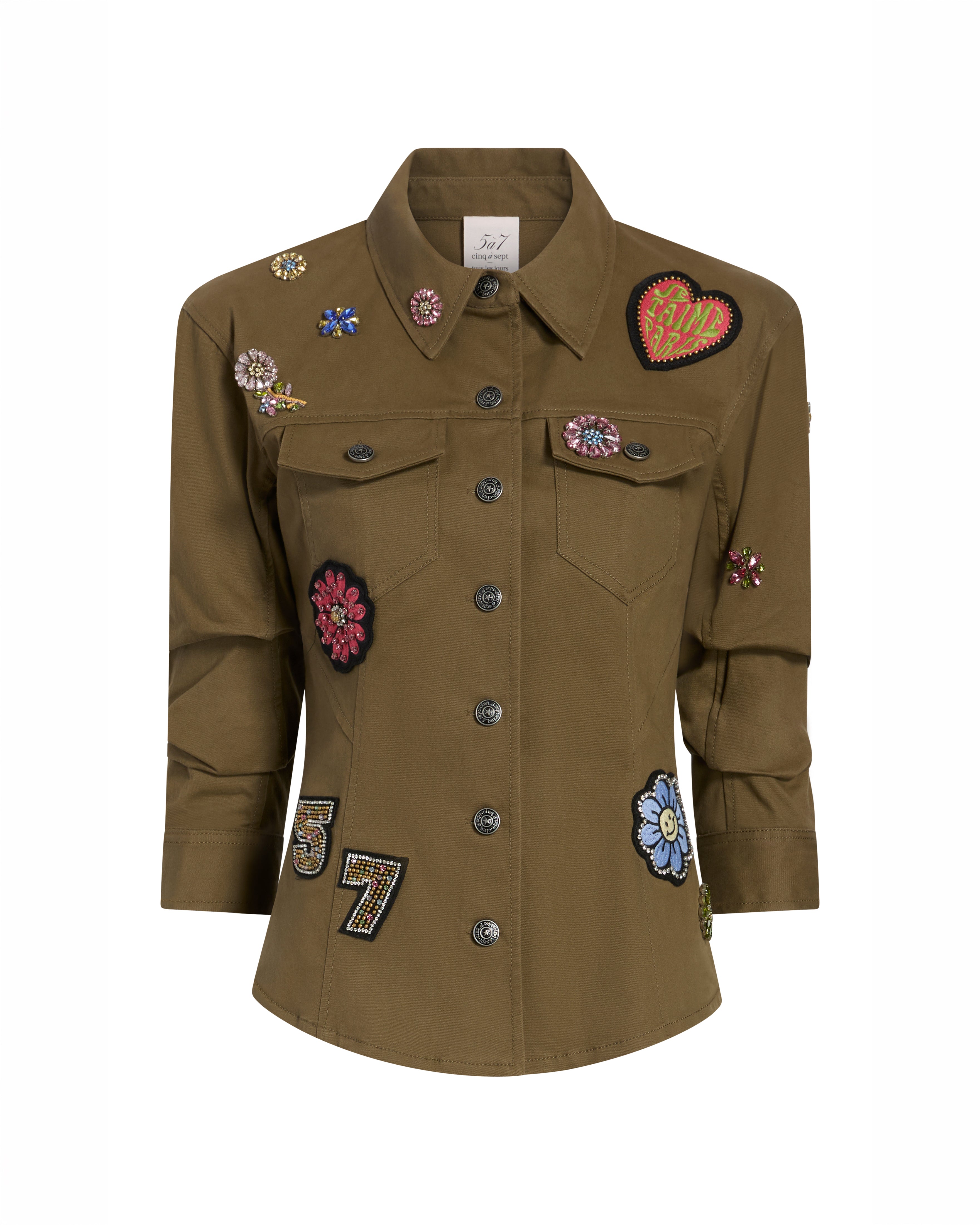 Retro Love Patches Scrunched Canyon Jacket