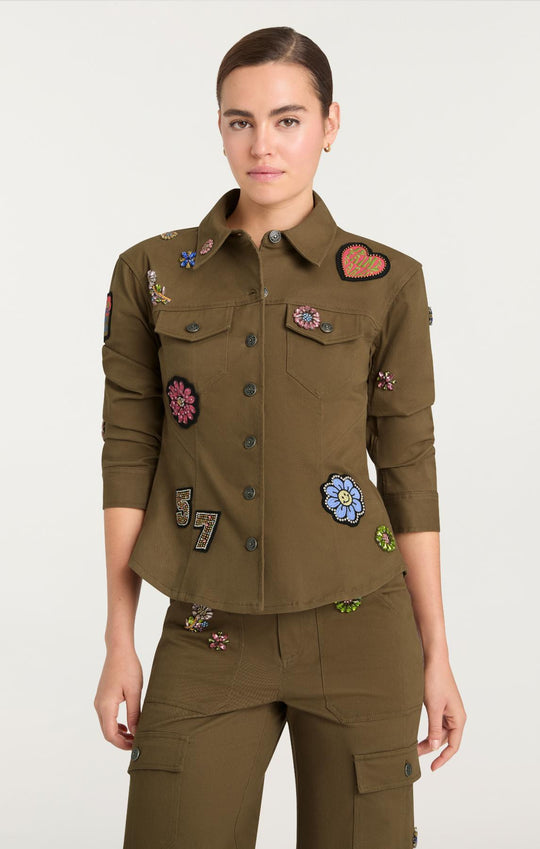 Retro Love Patches Scrunched Canyon Jacket