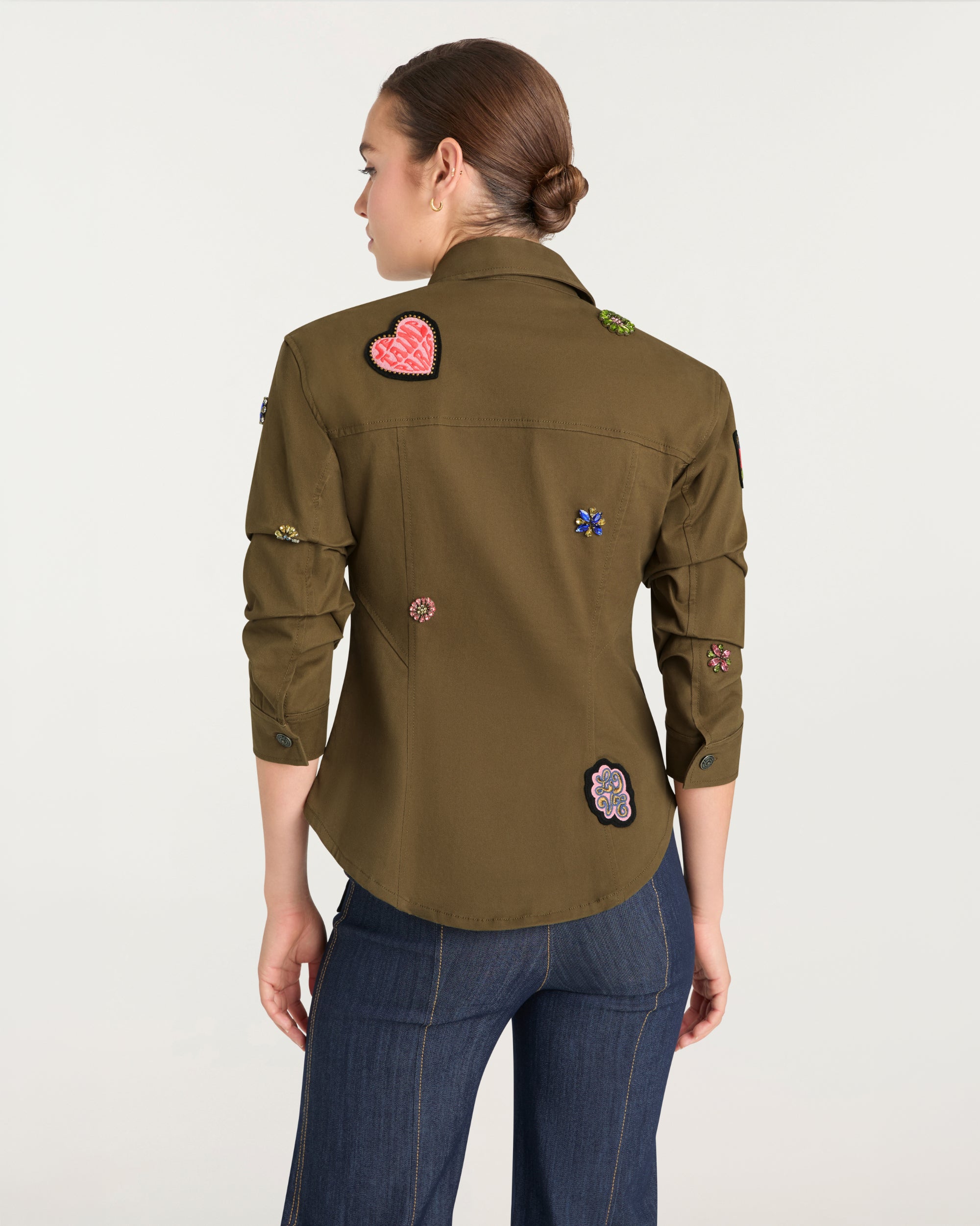 Retro Love Patches Scrunched Canyon Jacket