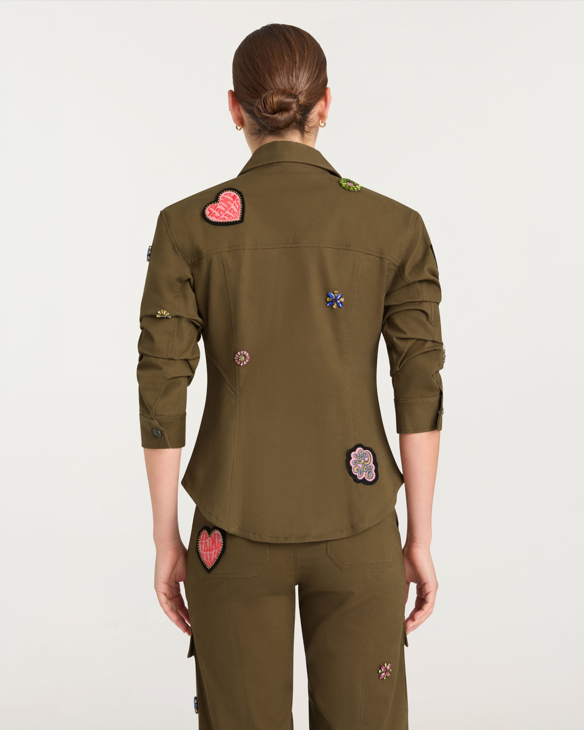 Retro Love Patches Scrunched Canyon Jacket