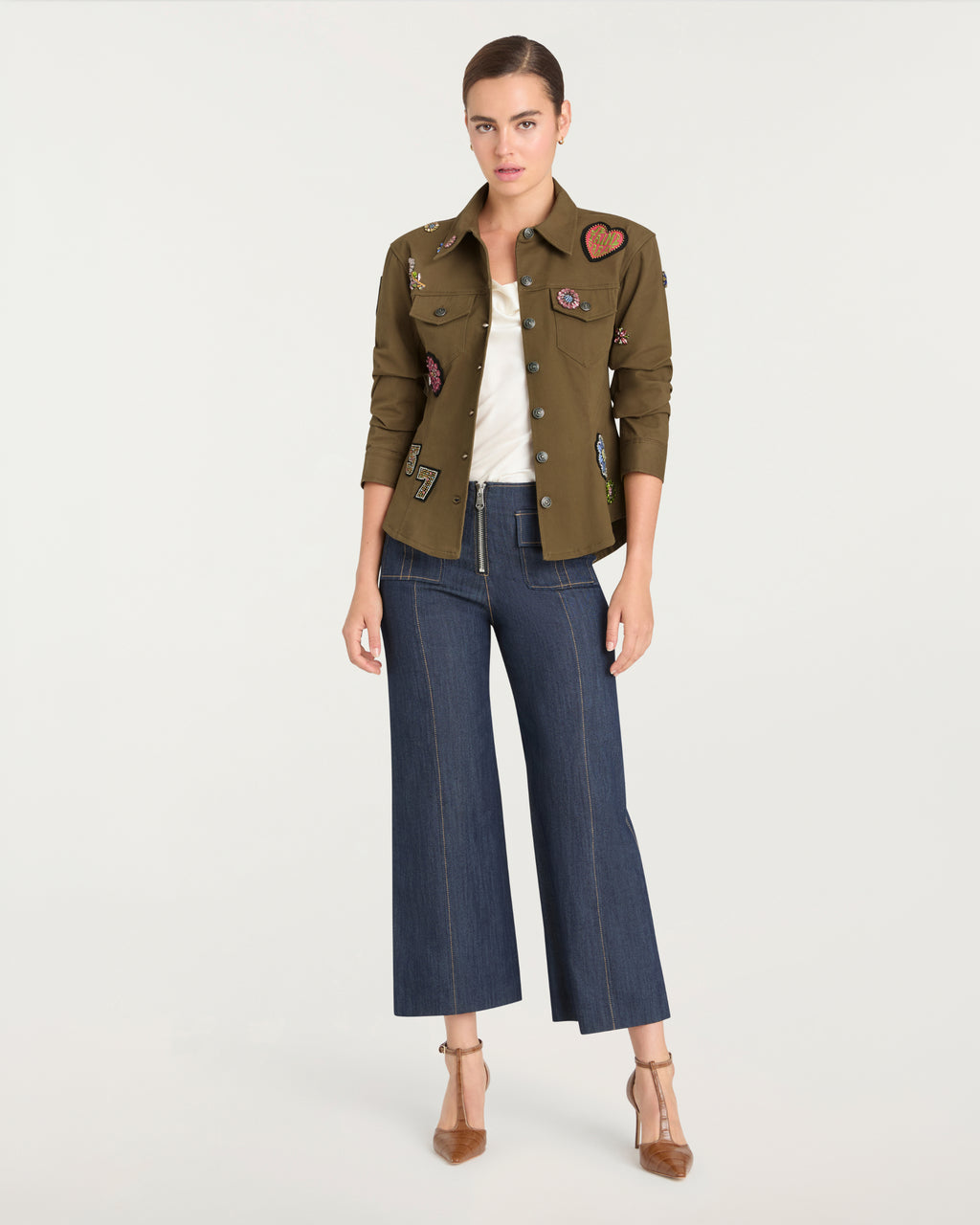 Retro Love Patches Scrunched Canyon Jacket
