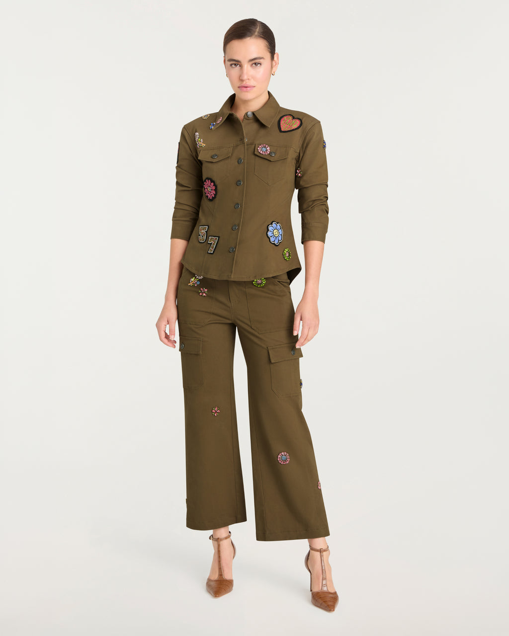 Retro Love Patches Scrunched Canyon Jacket