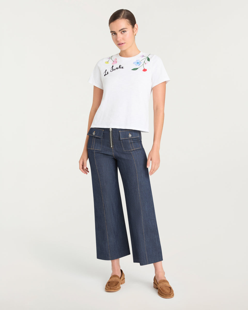 3D Floral Vine Shrunken Tee