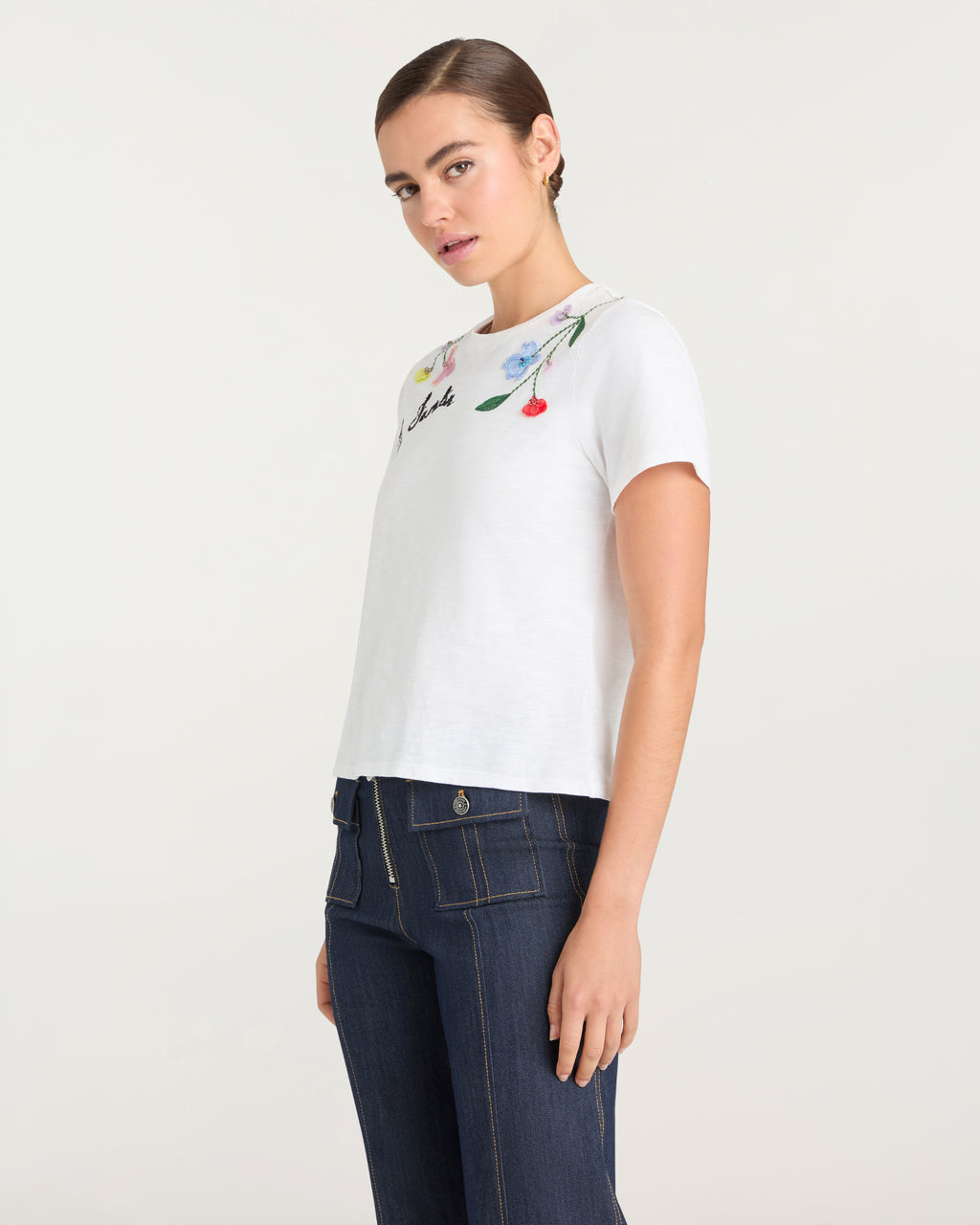 3D Floral Vine Shrunken Tee