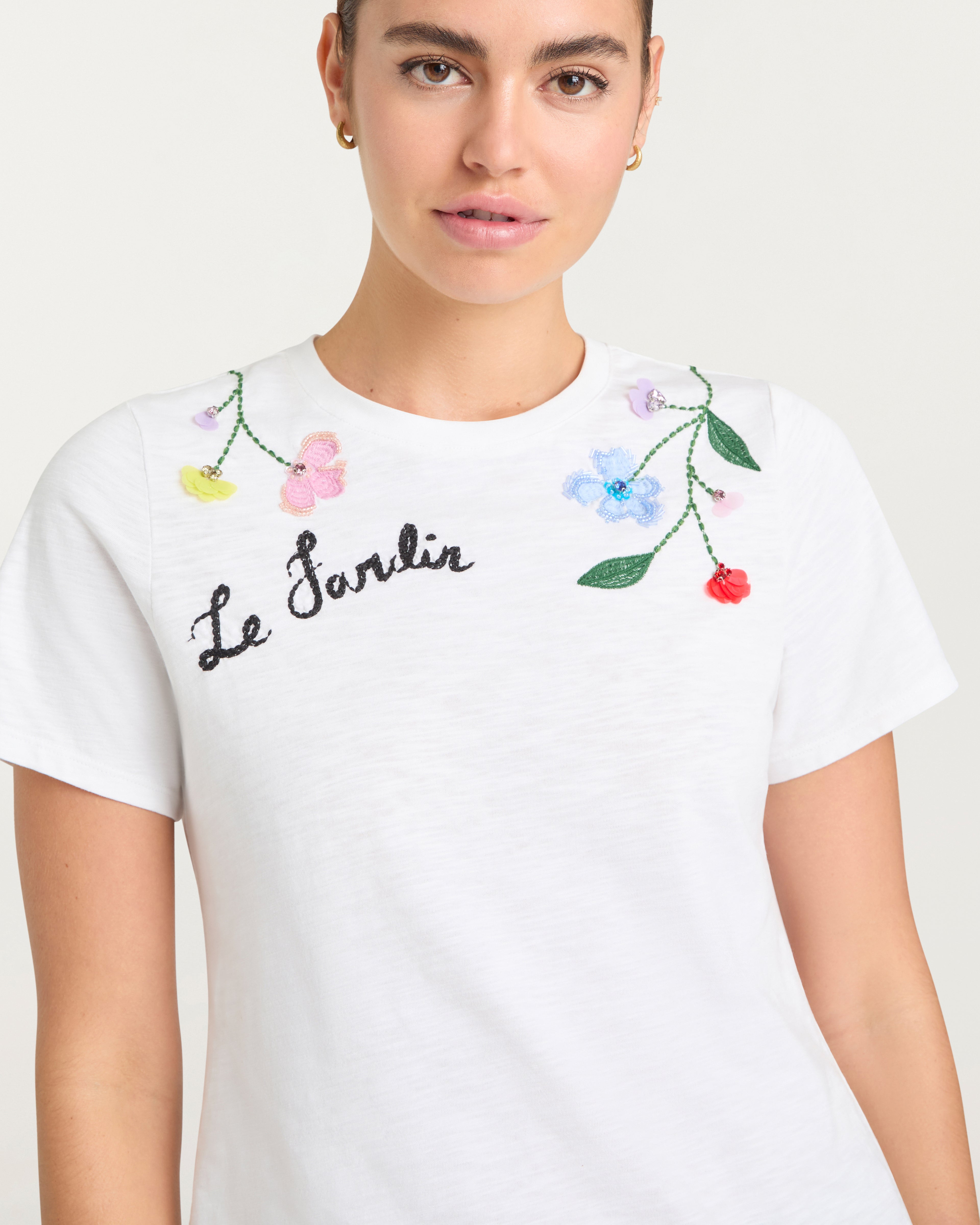 3D Floral Vine Shrunken Tee