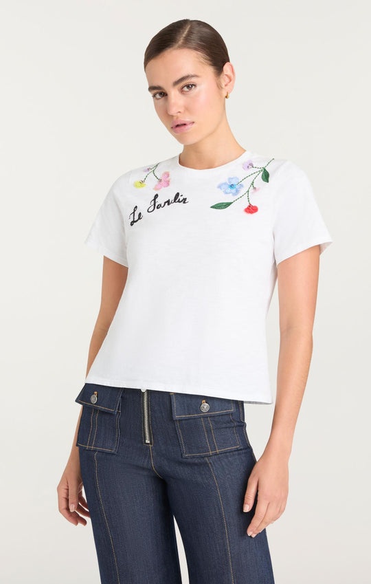 3D Floral Vine Shrunken Tee