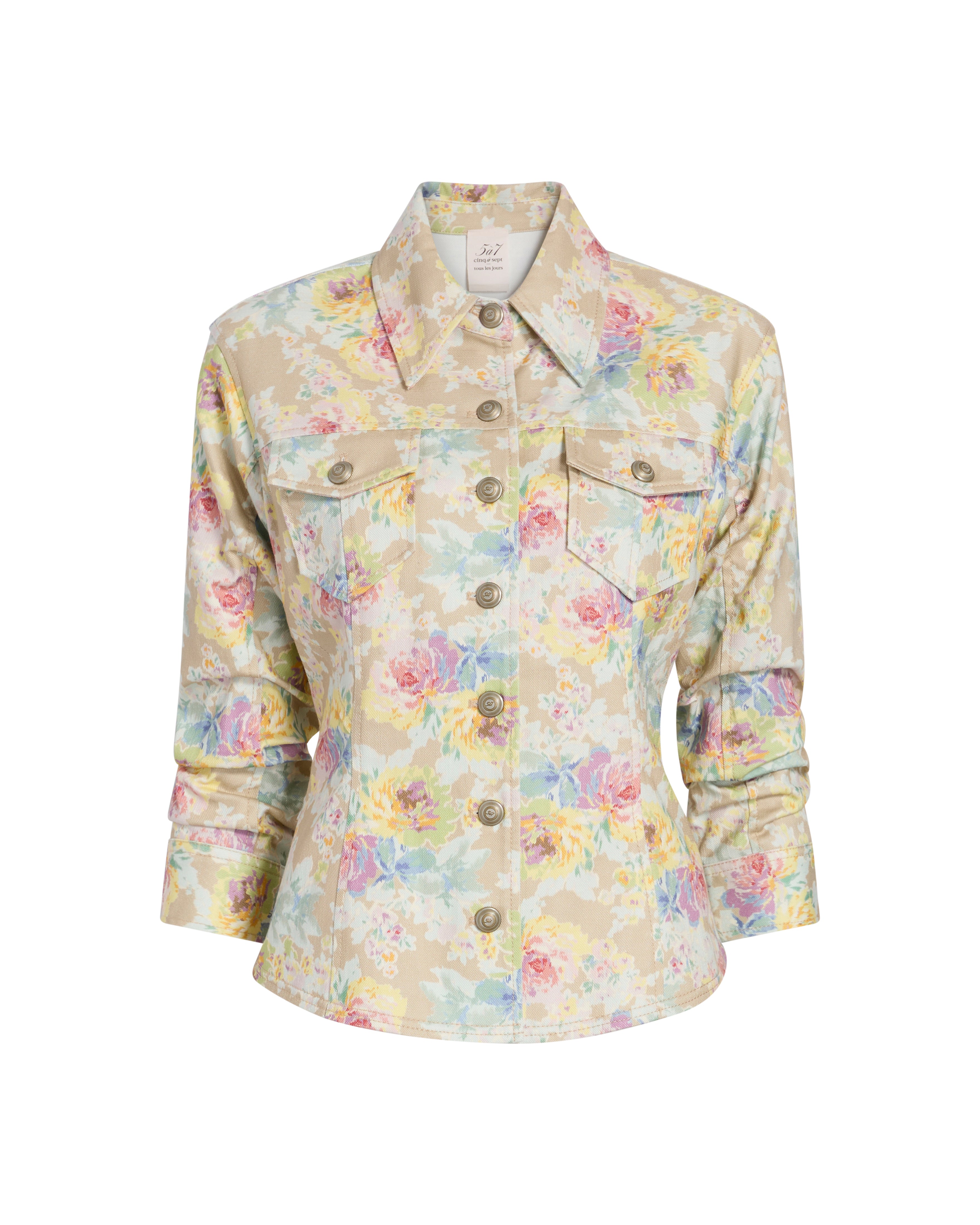 Ikat Bouquet Scrunched Canyon Jean Jacket