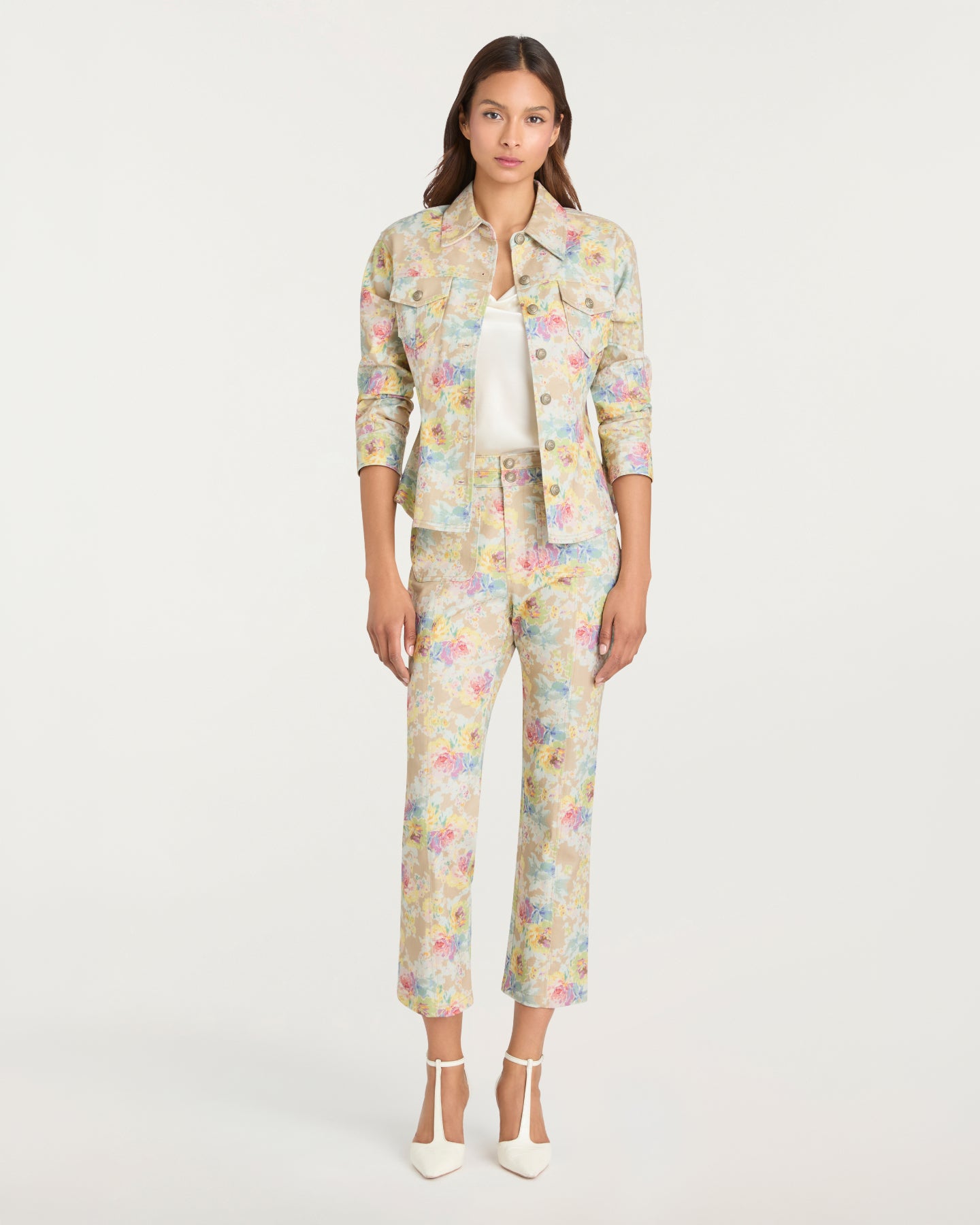 Ikat Bouquet Scrunched Canyon Jean Jacket