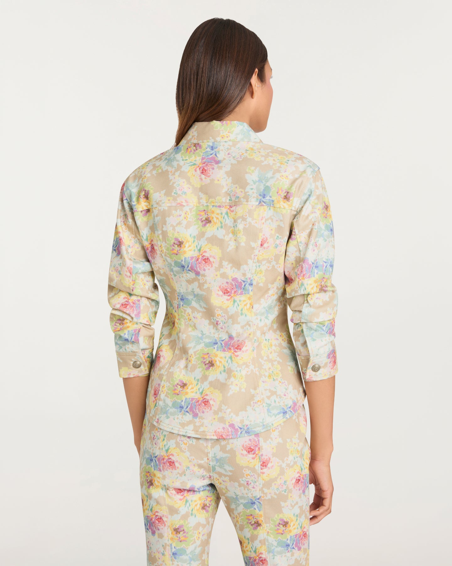 Ikat Bouquet Scrunched Canyon Jean Jacket