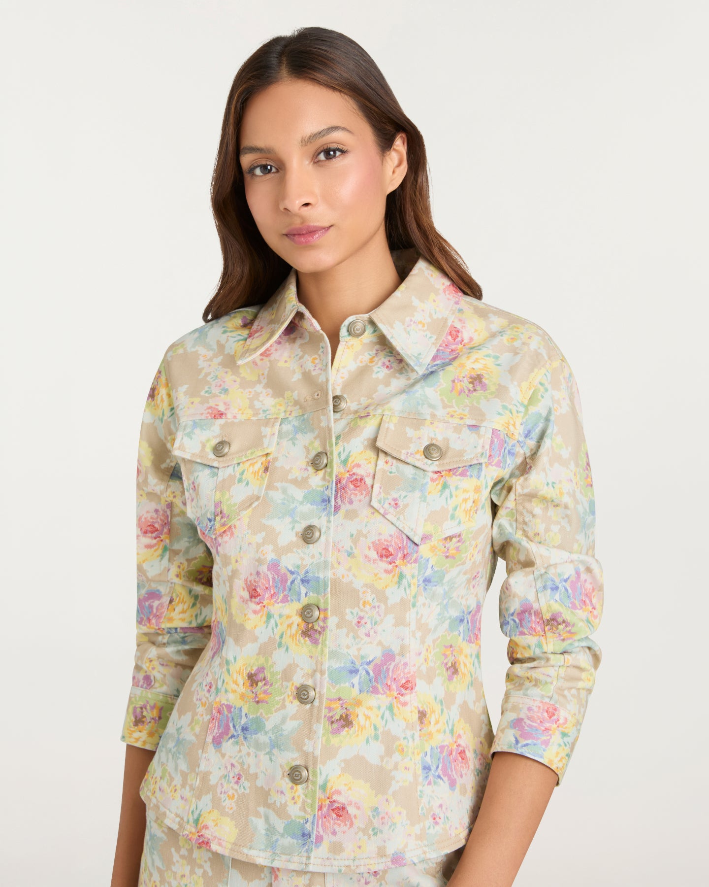 Ikat Bouquet Scrunched Canyon Jean Jacket – Cinq à Sept