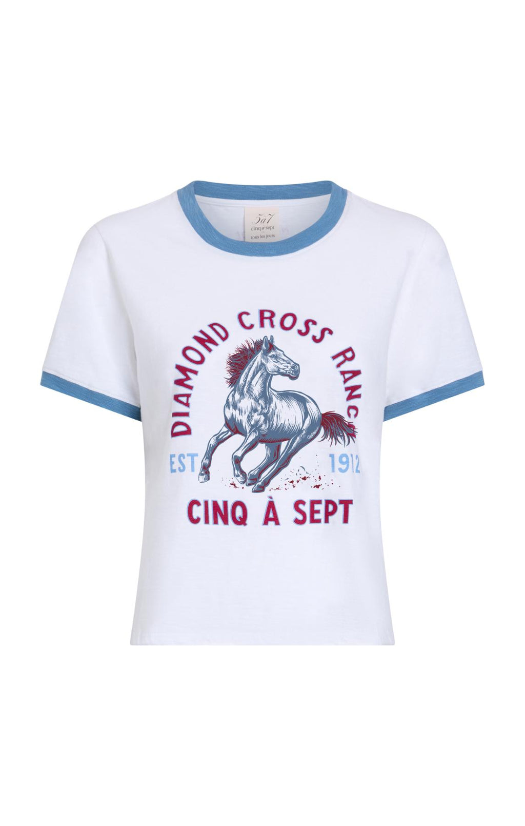 Diamond Cross Ranch X 5a7 Shrunken Ringer Tee